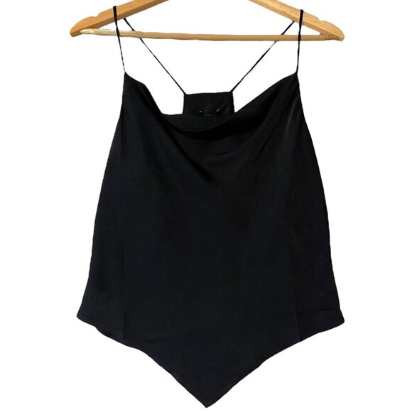 Joe's Jeans The Carrie Cami Women's M Black Casual Draped Cowl Neck‎ Sleeveless - Picture 3 of 6
